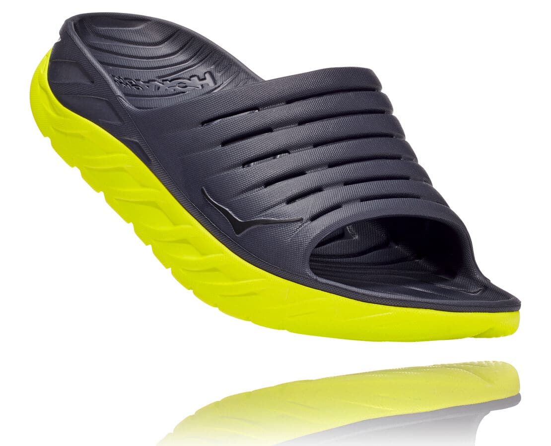 Hoka One One Ora Recovery Slide Férfi Szandál Szürke / Rózsaszín [GCHZU-9850]